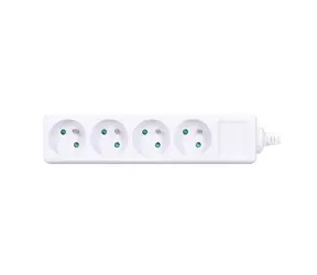 Solight vícenásobná zásuvka 4 zásuvky bílá / 230V-16A