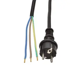 Solight PF34 flexo šňůra 2.5m černá / gumová / 3x 1mm2 