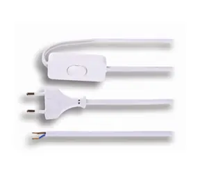 Solight PF13 flexo šňůra 3m plochá bilá / 2x 0,75mm2 / vypínač