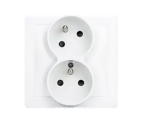 Solight 5B172 dvojzásuvka Slim bílá / pootočená horní zásuvka 45°