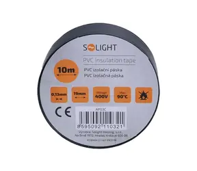 Solight AP03C izolační páska 19mm x 0.13mm x 10m černá