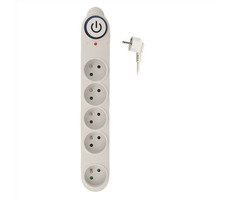 Solight PO57 přepěťová ochrana bílá / 150J / 5 zásuvek / 3m