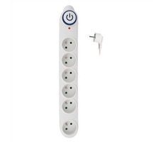 Solight PO63 přepěťová ochrana bílá / 150J / 6 zásuvek / 3m