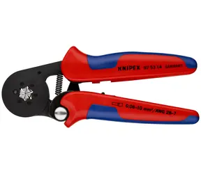 Knipex 97 53 14 SB Samonastavitelné kleště pro lisování kabelových koncovek se zaváděním z boku 180mm