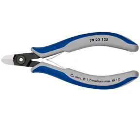 Knipex 79 32 125 Přesné boční štípací kleště na elektroniku 125mm / měkký: 0.2 - 1.5mm / polotvrdý:1.1mm / tvrdý:0.6mm