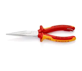 Knipex 26 16 200 T Půlkulaté kleště s břity VDE s připevňovacím okem 200mm / úzké ploché kleště / délka čelistí: 73mm 