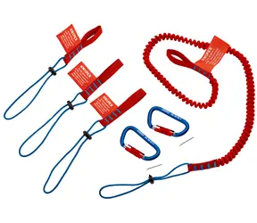 Knipex 00 50 04 T BK Souprava systému zajištění / 1× záchytná šňůra / 3× smyčka adaptéru a 2× karabina