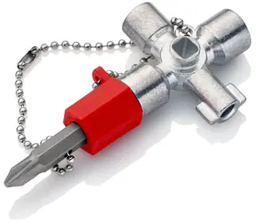 Knipex 00 11 02 Klíč na rozvodné skříně pro běžné skříně a systémy zavírání