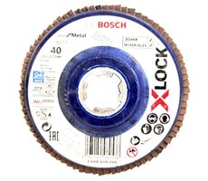BOSCH X571 Best for Metal 2608619209 / Lamelový brusný kotouč / X-LOCK / Zrnitost 40 / 125x22.23mm 