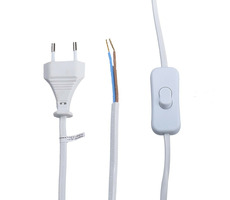 Solight PF50 flexo šňůra 2m plochá - vypínač - bílá