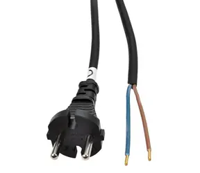 Solight PF32 flexo šňůra 2.5m gumová - černá / 2 x 1.5mm2
