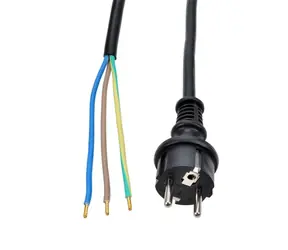Solight PF36 flexo šňůra 2.5m gumová - černá / 3 x 1.5mm2