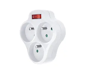 Solight P99 rozbočka 3 x 10A bílá / vypínač