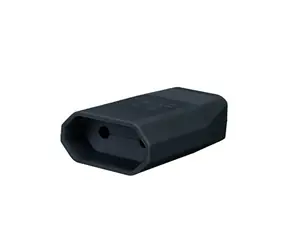 Solight P61B zásuvka plochá 2.5A přímá černá / IP20