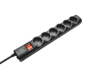 Trust Surge Protector 6 ports černá / 1.8m / 250V / 2500W / 6 zásuvek