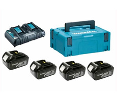 Makita 198091-4 / sada Li-ion LXT 18V 4ks / BL1860B+1ks / Dvojnabíječka DC18RD+1ks / Makpac
