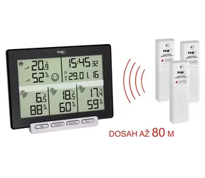 TFA 30.3057.01 - MULTI-SENSE Teploměr a vlhkoměr s 3 bezdrátovými senzory  