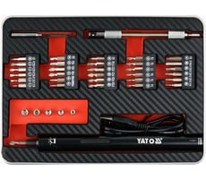 YATO YT-27930 / Přesný aku šroubovák 3.6V SET 39ks / 450 mAh / LED 
