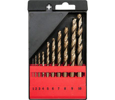 YATO YT-41603 / Sada vrtáků na kov 10ks / HSS-COBALT / 1-10mm