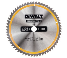 DeWalt DT1960 / Pilový kotouč pro kotoučové pily / Průměr 305x30 mm / Šířka řezu 2.0 mm / Počet zubů 60