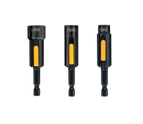 DeWalt DT7460 samočistitelné hlavice pro rázové utahováky (3ks) / šestihran 1|4" / Velikosti: 8 & 10 & 13 mm / Délka: 75
