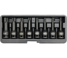 YATO YT-1065 / Sada rázových nástavců 8 ks / T30-T80 torx / CrMo