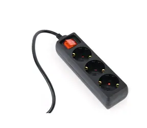Gembird EG-PSU3-01 černá / UPS zásuvka / 3 zásuvky + vypínač / 230V-16A / 0.6m