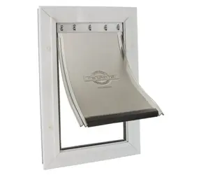 PetSafe Staywell 620 ML hliníková / Dvířka / 400 x 277.6 mm / otvor: 348 x 225 mm / šířka ramen: 209mm / max. 18 kg