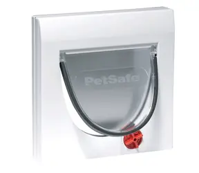 PetSafe Staywell 917 bílá / Dvířka s tunelem / 224x224mm / otvor:169x169mm / max. šířka ramena: 162mm / max. 7kg