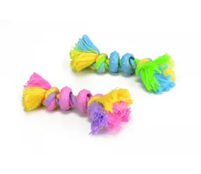 Beeztees Flossy lano s gumovými kruhy 16cm / Hračka pro psy 