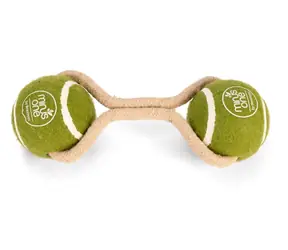 Beeztees Minus One 2 tenisové míčky na laně 6cm / Hračka pro psy 