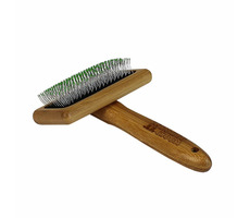 Bamboo Groom Střední jemný kartáč s nerezovými hroty / Finišák