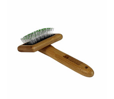 Bamboo Groom Malý jemný kartáč s nerezovými hroty / Finišák