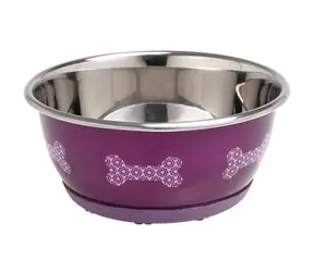 Flamingo SELECTA růžová 13cm 500ml / nerezová miska pro psa
