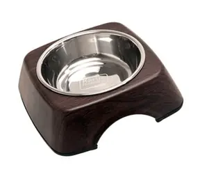 Flamingo Miska nerez v dřevěném stojánku 160ml wenge