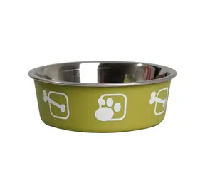 Karlie Miska nerezová s plastovým opláštěním zelená 14cm 450ml
