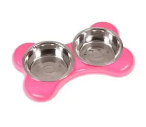 Karlie-Flamingo KOST 2x1500ml růžová / Miska nerez / 49x30x10cm