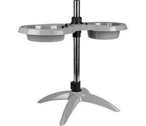 Flamingo SUVI šedá 1100ml a 1500ml / Stojan + 2 misky pro psa 
