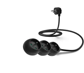 CONNECT IT CES-1327-BK prodlužovací kabel 230V černá / 1.5m / 3 zásuvek 