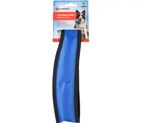 Flamingo chladicí obojek pro psy modro-černá - velikost L 49-56cm