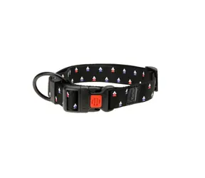 Karlie ASP Mix&Match Obojek černá motiv Trojúhelník - velikost L/XL 45-65cm 25mm