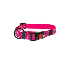 Karlie ASP Mix&Match Obojek růžová motiv CHIP - velikost M 40-55cm 20mm