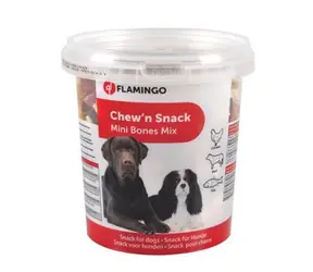 Flamingo Pamlsky mini mix tvar kost pro psy 500g