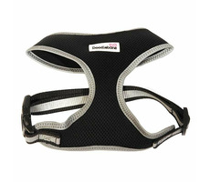 Doodlebone Airmesh reflexní postroj černá - velikost XS