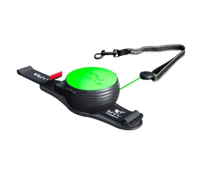 Lishinu3 NEON vodítko zelená - velikost L (13-40kg) / Hands-free samonavíjecí vodítko s lanem