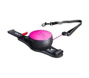 Lishinu3 NEON vodítko růžová - velikost S (5-7kg) / Hands-free samonavíjecí vodítko s lanem