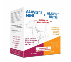 ALAVIS 5 MINI 90 tobolek + ALAVIS Nutri 200ml / Komplexní kloubní výživa pro psy malých plemen a kočky