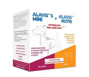 ALAVIS 5 MINI 60 tobolek + ALAVIS Nutri 200ml / Komplexní kloubní výživa pro psy malých plemen a kočky