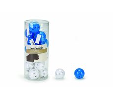 Beeztees Hračka pro kočky míček plastový bíla modrá s rolničkou 4cm