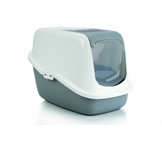 Beeztees NESTOR Toaleta pro kočky šedo-bílá / 56¨x39x39cm
